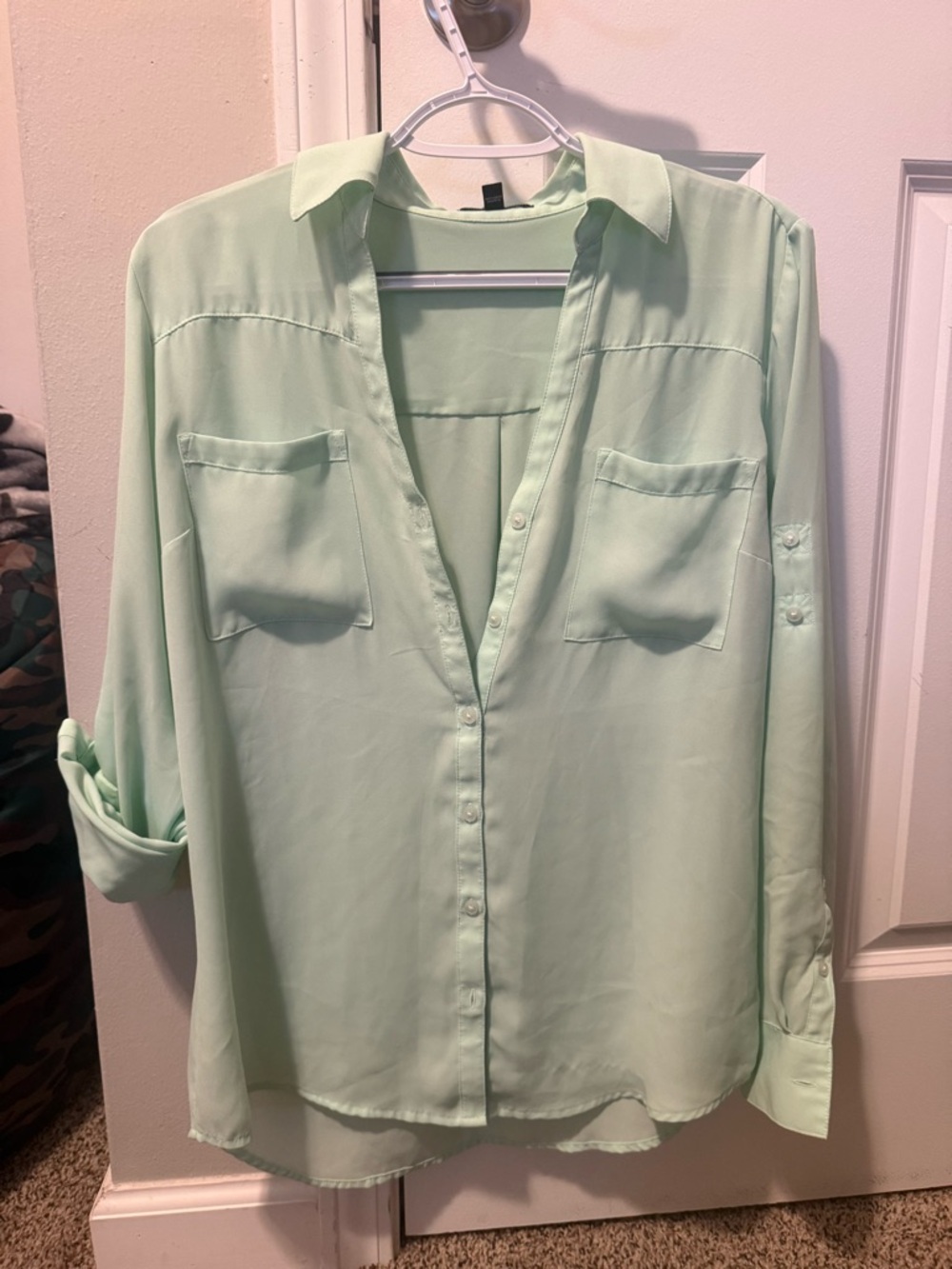Express Button-Down Shirt Mint Green